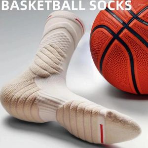 Sports Socks Men's Compression Stockings Backrable Basketball Tube Cycling Elastic High Wicking Moisture U4W6