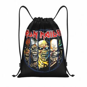 maidens Heavy Metal Ir Music Drawstring Backpack Sports Gym Bag for Men Women Shop Sackpack a0l2#