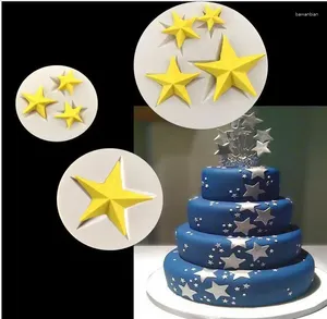 Pişirme kalıpları Sugarcraft yıldız çiçek silikon kalıp fondan kek dekorasyon araçları çikolatalı gumpaste