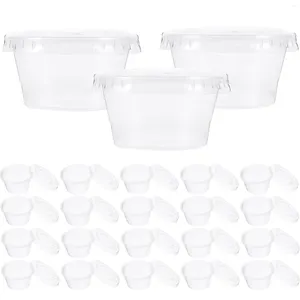 Take Out Containers Disposable Seasoning Dish Takeaway Sauce Cup Clear Plastic Dessert Cups Pudding