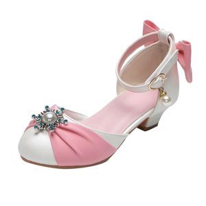 Trendy Elegant Bowknot High Heel Shoes For Girls Lightweight Non Slip Soft Bottom Dress Shoes For Performance Party 240318