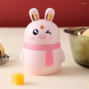 Storage Bottles Toothpick Holder Farewell To Chaos Cartoon Kitchen Accessories Box Compressional Cute Jar Tube