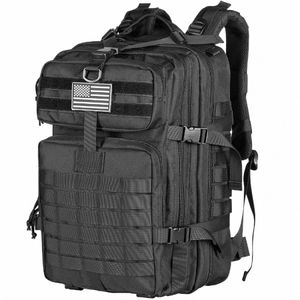 50l Uomo / Donna Trekking Borsa da trekking Zaino tattico militare Esercito Impermeabile Molle Bug Out Borsa da viaggio esterna Cam Zaino S2Ck #