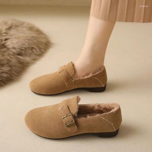 Casual Shoes Woman Flats Comfortable Female Sneakers Round Toe Slip-on Thick Heel Outdoors Wear Resistant Women's