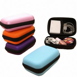 mini 1PC Cosmetic Bags Hard Nyl Carry Bag 6 Colors Compartments Case Cover Headphe Earphe Jewelry Bag M3qC#