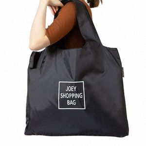 big Eco-Friendly Folding Shop Bag Reusable Portable Shoulder Handbag for Travel Grocery Fi Hand-held Pocket Tote 73k3#