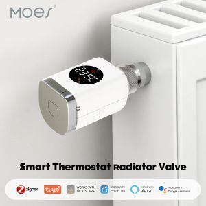 Moes Tuya Smart Wi -Fi/Zigbee термостатический радиаторный клапан TRV Программируемый приложение Удаленное контроллер температуры с Alexa GoogleHome