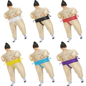 Bambini Bambino Sumo Costume Gonfiabile Divertente Grasso Vestiti Interi Eleganti Per Halloween Purim Cosplay Party Cute Performance Boy Girl 240328