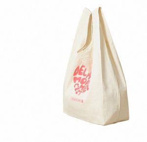 Eco Tote Shop Холщовая сумка Складная упаковка Высококачественная женская и мужская многоразовая сумка для покупок Высокой емкости Fold Cott Shop Bag h84Z #