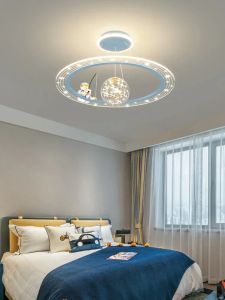 New Modern LED Chandelier for Children Room Boy Study Ceiling Lamps Remote Control Nursery Bedroom Indoor Lighting Pendant Light