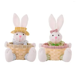 Gift Wrap Easter Basket Handmade Gifts Eggs Container Desktop Ornament Toy Storage Picnic Hamper For Boys Girls Kids