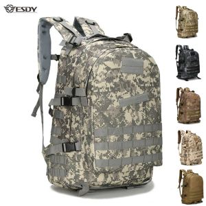 Bolsas de mochila tática ao ar livre 45l de grande capacidade Molle Exército Sacos de assalto militar Camuflagem Trekking Hunting Camping Highking Bag