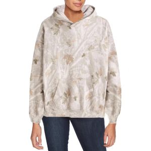 Womens Camo Hoodie Maple Leaf Print Fleece Pullover Sweatshirts Overdimensionerade toppar med jackor Kvinnor Casual Womens Hoodies Bulk
