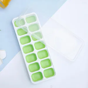 Baking Moulds Unique Design Ice Mold Silicone Cube Set For Whiskey Cocktails Easy Release Tray With 14 Grids Diy Making