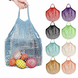 reutilizável Cott Mesh Bag Shop String Fishnet Net Turtle Bags Storage Handbag Tote Woven Net Tote Envirmental Protecti Y7JY #