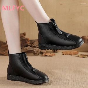 Botas inverno pelúcia e sapatos de algodão quente com fundo plano antiderrapante versátil durável feminino casual minimalista