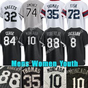 Custom 88 Luis Robert Jr. Baseball -Trikot Eloy Jimenez Yoan Moncada White Sox Bo Jackson Paul Dejong Chicagos Andrew Benintendi Frank Thomas Carlton Fisk Kopech