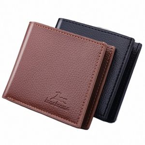 men's Wallet Short Large Capacity Busin Youth Multi functial Wallet Ultra thin New Card Bag with Zipper d0wj#