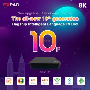 2024 EVPAD 10P 4GB 64GB EVPAD 10S 8K TV Box Hot in Korea Japan Singapore EUA CA UK Newzland Australia PK Svicloud 9p