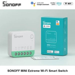 コントロールSonoff Minir4M WiFi Smart Switch Matter互換性のあるワイヤレスコントローラーwifiユニバーサルブレーカーAlexa Google Home Voice Control