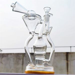 2024 Heady Cam Neo Fab 2 Katmanlar Renkli Taban İpucu 11 İnç Büyük Ölçekli Cam Bongs Su Boru Bong Tütün Sigara Sigara 14mm Kase Dab Rig Recycler Bubbler Borular