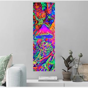 Decoração de cogumelo psicodélico Mandala tapeçaria parede pendurada em Kawaii decoração decoração de bruxaria tapeçaria tapiz pared