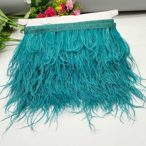 Ligosa fita de penas de avestruz natural de 10 jardas, comprimento de 8 a 10 cm de penas Fringe DIY fantasia de costura de acessórios de roupas