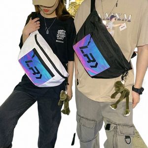 street Trend Waist Pack Men Chest Bag Large Capacity Travel Menger Bag Reflecti Crossbody Pouch Unisex Hip Belt Bags b7UU#