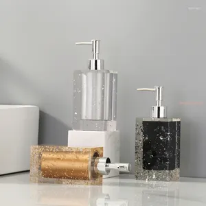 Flytande tvål dispenser europeisk stil enkel harts badrum lotion flaska hushåll toalett dusch gel schampo dispensering flaskor