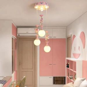 Barns sovrum ljuskronor söt tak ljus fantasi modern kreativ ledlampa med djur vardagsrum flickor sovrum ljus