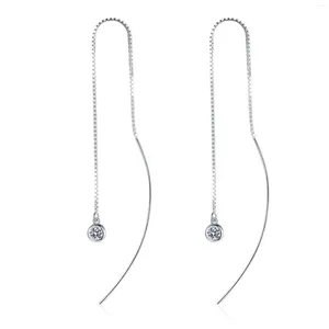 Dangle Earrings AZ516-E Lefei Fashion Trendy Luxury 0.2 Ct Moissanite Classic Tassel Ear Line For Women 925 Silver Party Jewelry