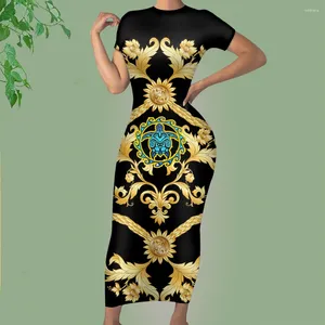 Party Dresses NoisyDesigns Bohemian Women Summer Dress 2024 4xl Long Robe Femme Luxury Golden Floral Office Maxi Elegant Vestido Drop