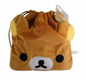 新しいかわいいrilakkuma korilakkuma kiirotoriキッズ女性ぬいぐるみぬいぐるみ詰めたドローストリングバッグ子供c7do＃