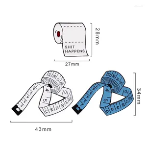 Broches broche-fita criativa modelagem de papel higiênico esmalte liga crachá pino saco de roupas acessórios presente para amigos