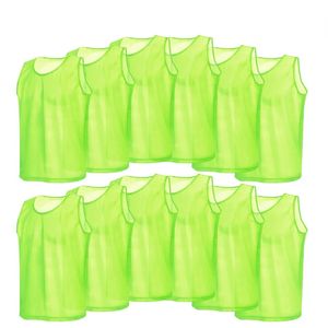 612 PCS Vuxna Barn Soccer Training Vest Football Shirts Jerseys Scrimmage Practice Sports Vest Breattable Team Training 240322