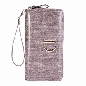 Portafoglio in ecopelle Donna 2023 Fi Borse per donna Portafoglio grande da donna Rosa Blu Oro Borsa viola Nero Marrone Nave libera d1FI #