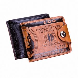 nuovi portafogli da uomo firmati modello Fi Dollar Price Porta carte di credito casual Portafoglio per ragazzo maschio u1aT #