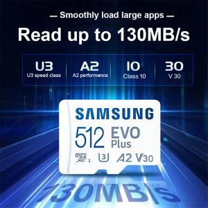 Samsung Evo Plus Ultimate Pro 256 GB A2 U3 4K Micro SD 128GB Micro SD Card SD/TF CARTA FLASH U1 A1 64GB 512GB CARTS DE MEMÓRIA Microsd
