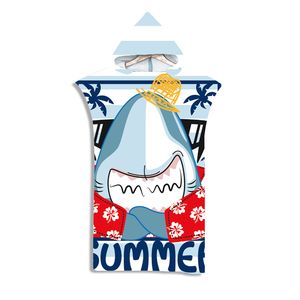 Microfibra 3D personalizzabile Microfibra rapida asciutto estate asciutto da spiaggia con cappuccio per bambini adulti bambini nuoto in camicia da cambio surf di surf Poncho