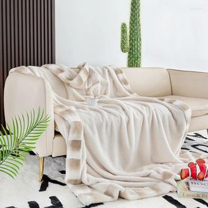 Coperte Grande Pelliccia Sintetica Caldo Pile Plaid Morbido Divano Letto Coperta In Visone Lussuosa Microfibra Sfocata Antistatica