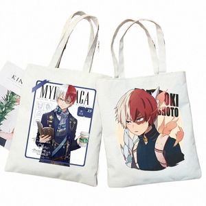 Todoroki Shoto Graphic My Hero Academia Anime Handväskor axelväskor Casual Shop Girls Handbag Women Elegant Canvas Bag K3EU#