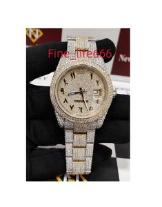 Preços mais baixos VVS Moissanite Diamond Iced Out Watch com relógio masculino de design luxuoso do exportador indiano