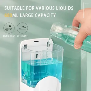 Liquid Soap Dispenser väggmonterad automatisk infraröd induktion Hand sanitizer-maskin för hemmabruk 600 ml stor kapacitet