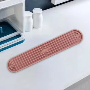 Tapetes de mesa antiderrapantes, tapete de drenagem de silicone flexível para pia de cozinha, almofada de proteção de bancada, bandeja de almofada de secagem de prato antiderrapante