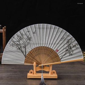 Dekorativa figurer Vintage Silk Folding Fan Chinese Style Dance Hand Wedding Party Favor Home Ornaments