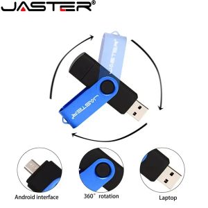 Jaster 3IN1 Micro OTG USB 2.0 Flash Drives Free Type-C Adapters 64GB 32GBペンドライブメモリスティックAndroidスマートフォンUディスク用