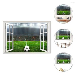 Wallpaper Fußballgeschenk Wandaufkleber bewegliche Aufkleber Stadion Kunstabziehbilder für Wände PVC Room Decor Jungen Fußballs