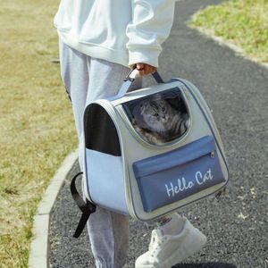 ペットのバックパック猫と犬のポータブル折りたたみ折りたたみ式通気性コンパートメントを運ぶペットバックパック猫と犬のペットバッグ