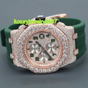 2023 힙합 최고 브랜드 럭셔리 시계 VVS Clarity Moissanite Studded Diamond Watch