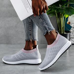 Fitness Shoes Summer Women's Sneakers Vulcanized Sock Women Slip On Flat Plus Size Loafers Ladies